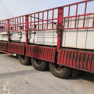 白银 白麻荔枝面外墙干挂，工厂装车日常