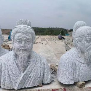 白银 白麻花岗岩石材人物立体雕刻