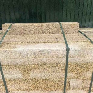 白银 黄金麻花岗岩石材机切面栏杆料半成品