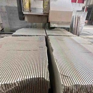 白银 车间生产日常，黄金麻白麻花岗岩