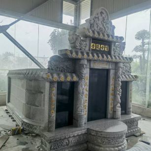 白银 芝麻白墓碑效果展示图