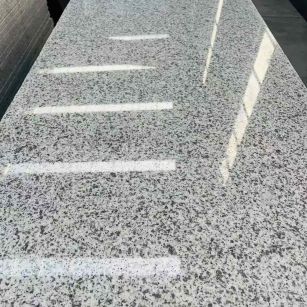 白银 白麻花岗岩光面毛板