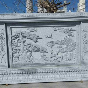 白银 芝麻白大型照壁，屏风，影壁