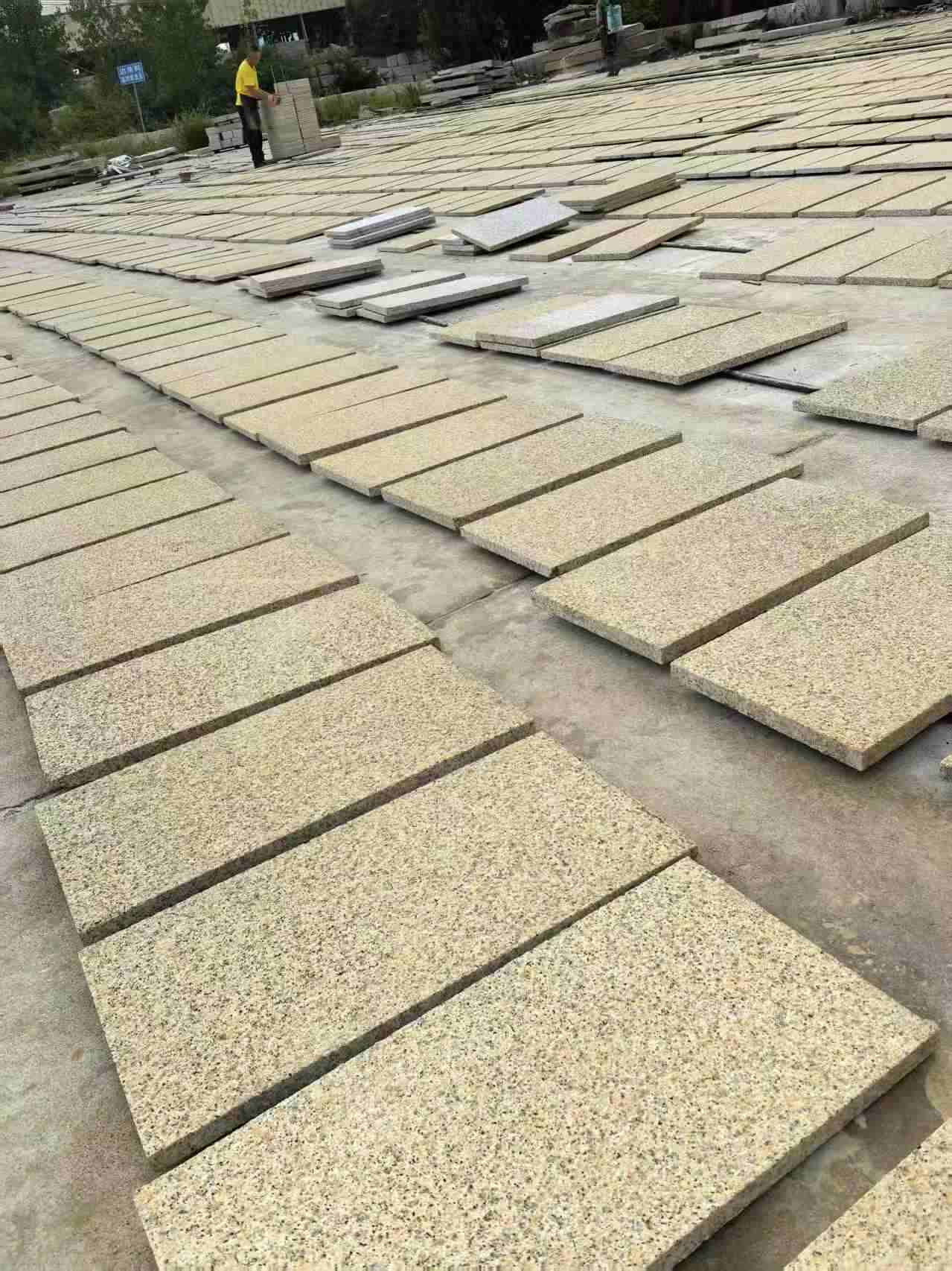 白银 黄金麻荔枝地铺石面排板