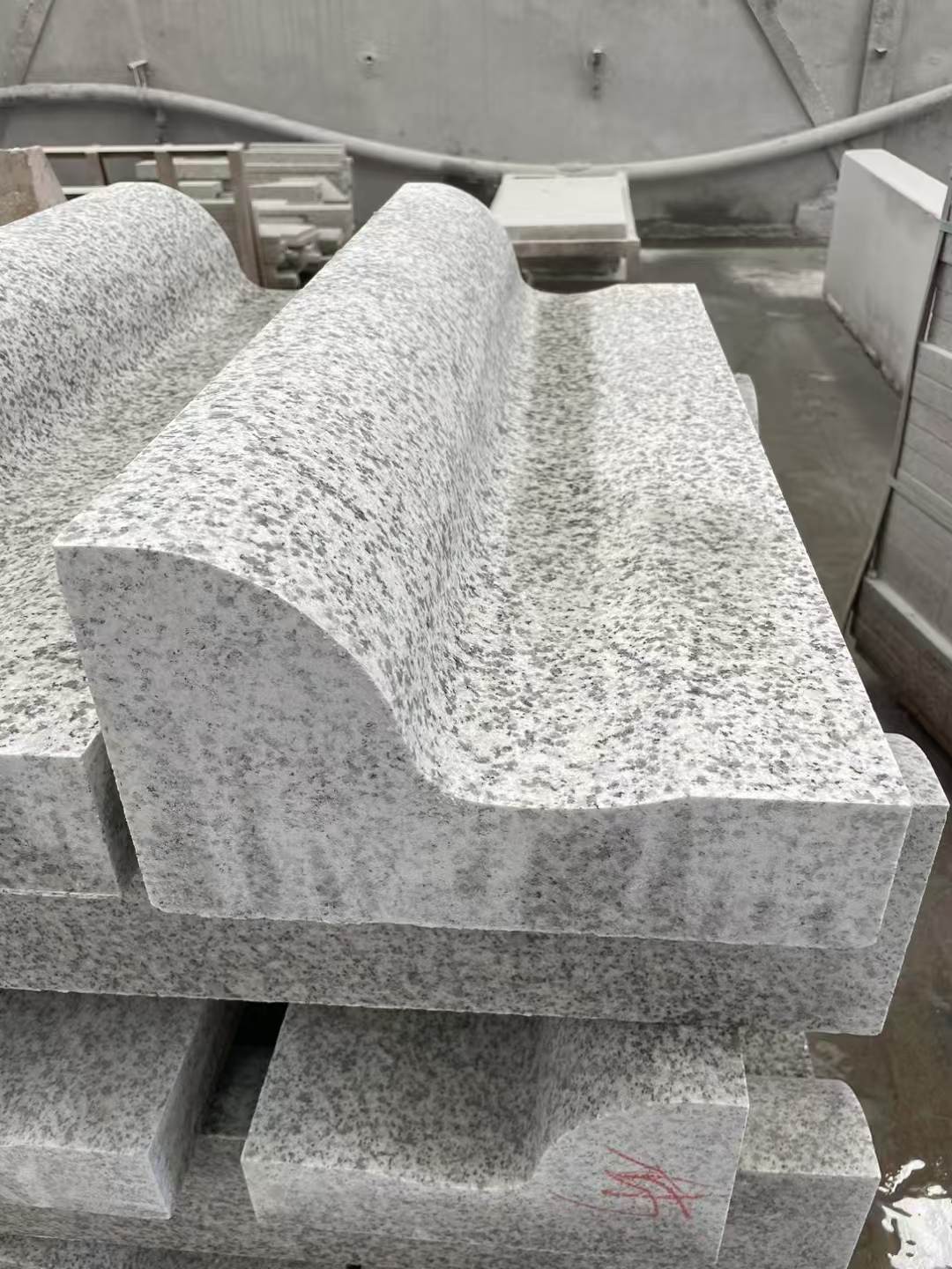 白银 白麻花岗岩S型路沿石，路侧石，马路牙子等